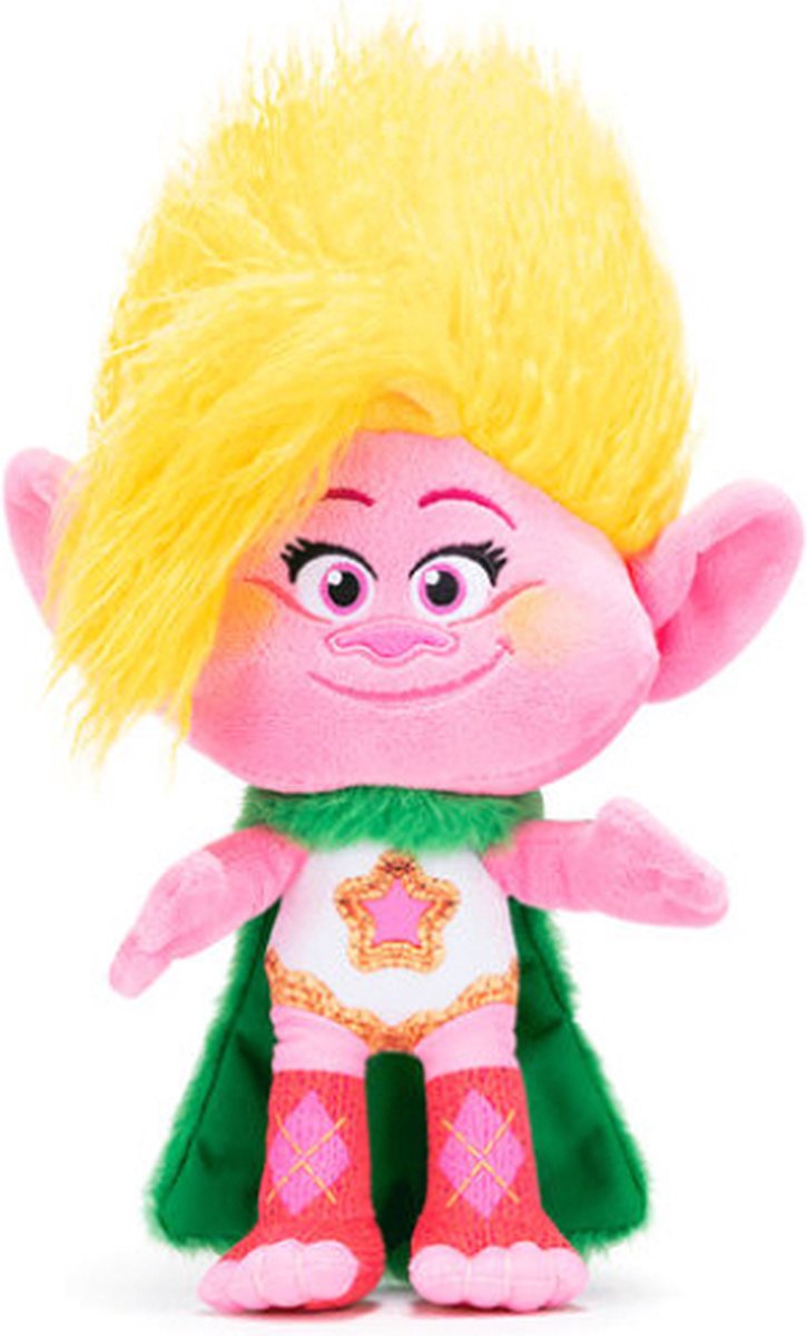 Viva - Trolls Pluche Knuffel 28 cm {Trolls Worldtour Plush Toy | Speelgoed knuffelpop voor kinderen jongens meisjes | Poppy, Fuzzbert, BIGGIE, DJ Suki, Guy Diamond}